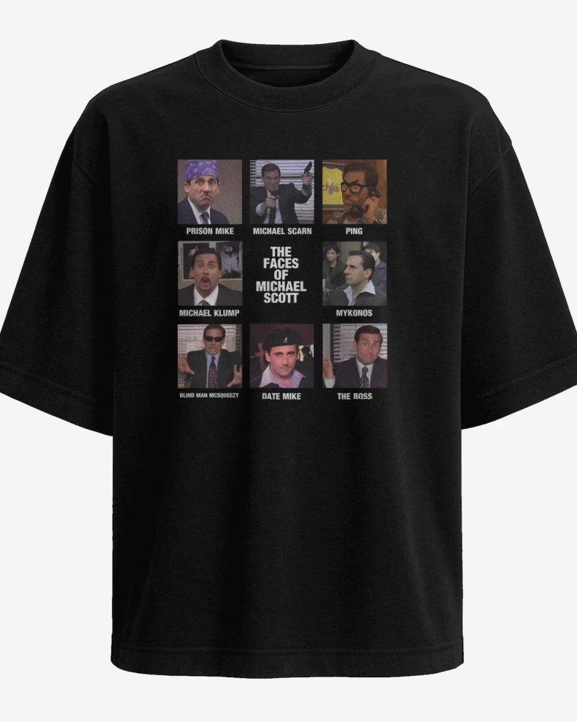 Polera Oversize The Faces of Michael Scott
