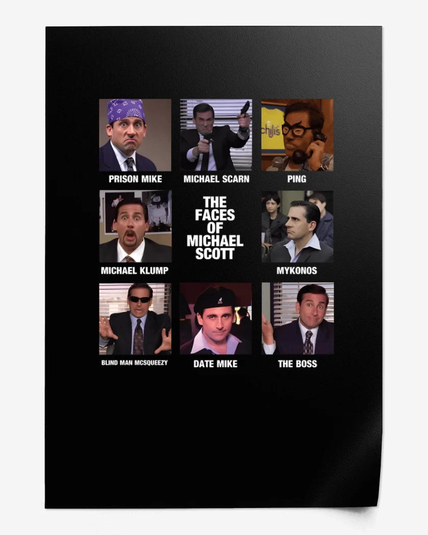 Print The Faces of Michael Scott