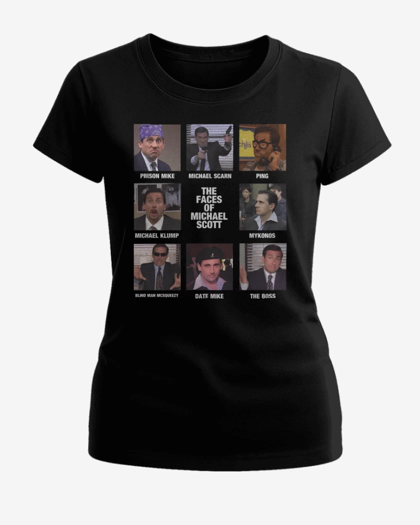 Polera de Mujer Negro de The Faces of Michael Scott