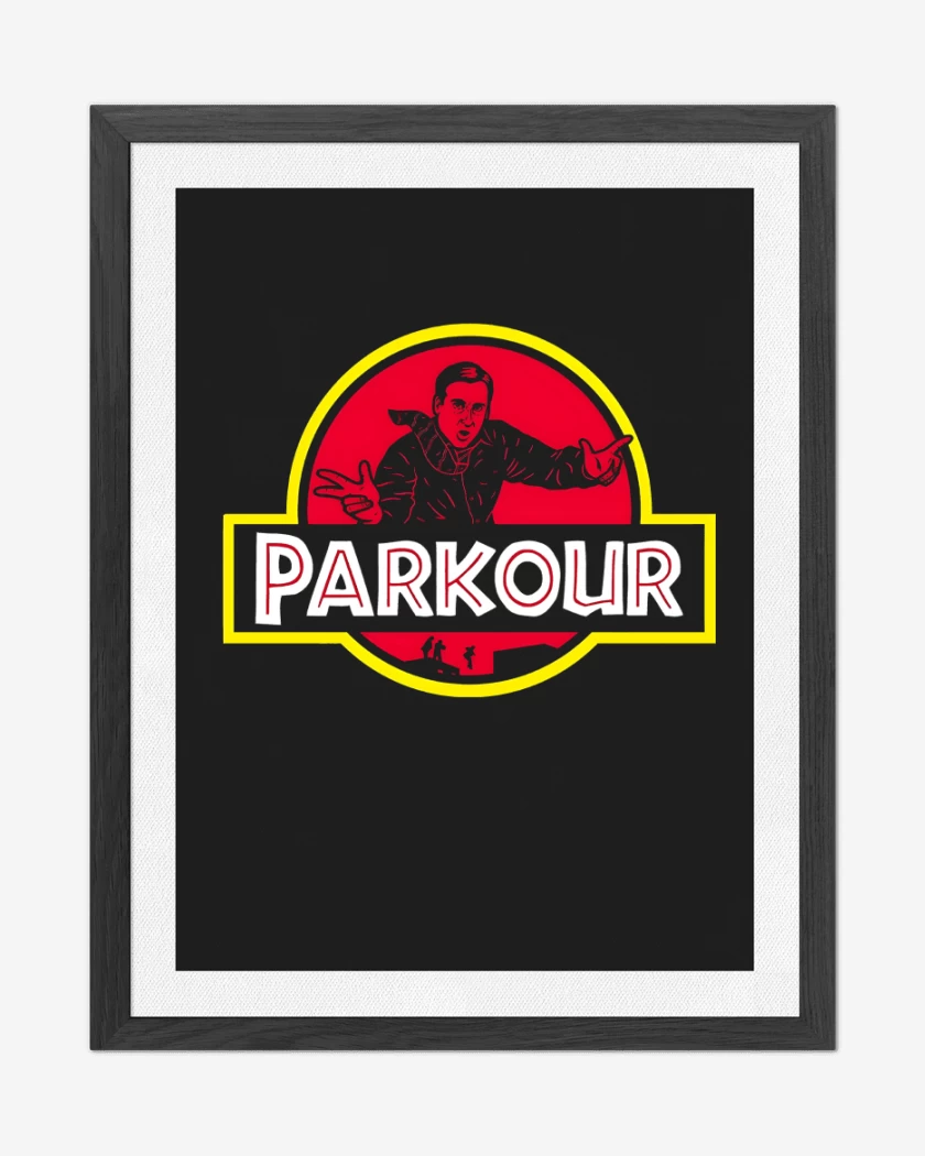 Cuadro decorativo Negro de Jurassic Parkour