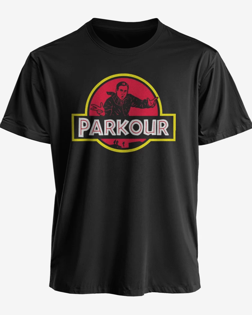 Polera premium Negro de Jurassic Parkour