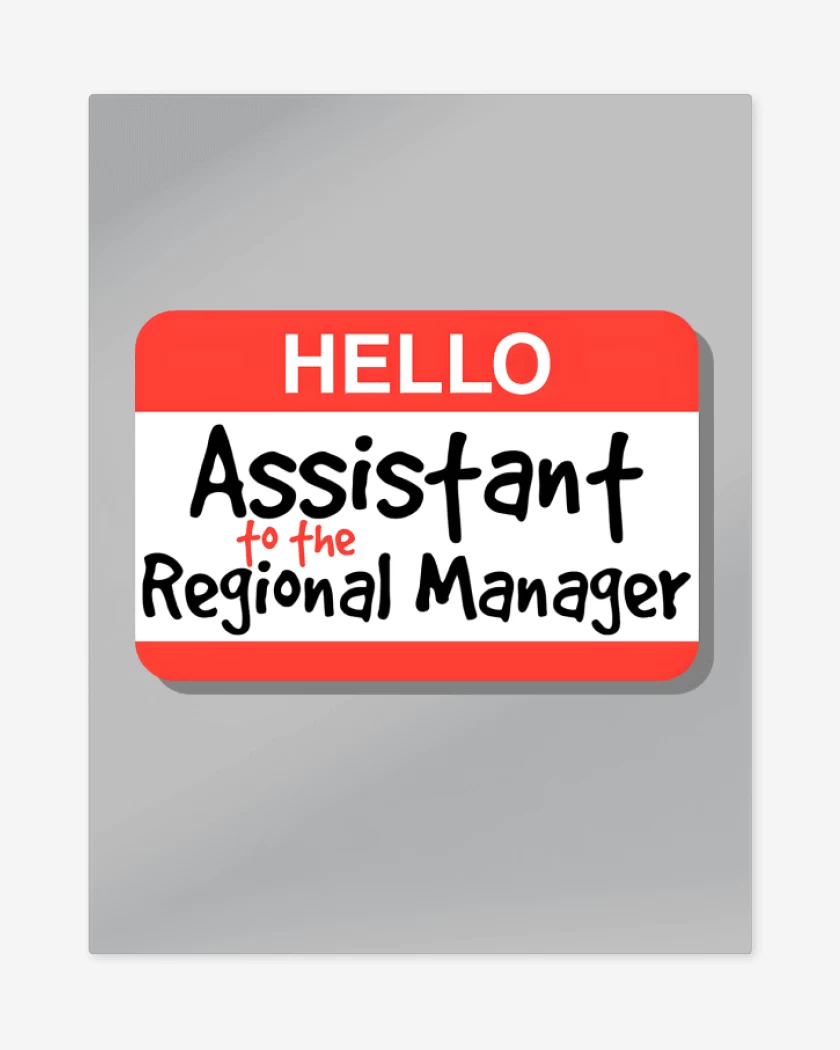 Print metalico Gris Melange de Assistant to the Regional Manager