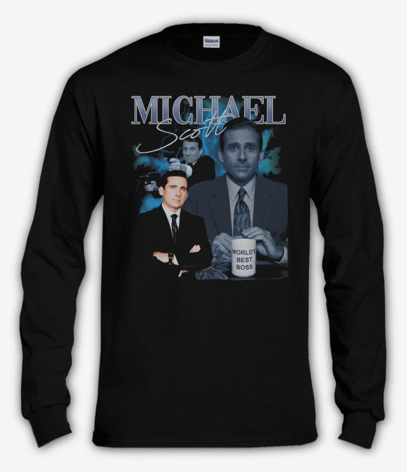 Polera manga larga Negro de Worlds Best Boss