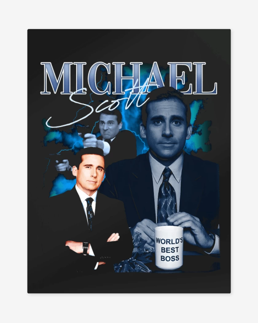 Print metalico Negro de Worlds Best Boss