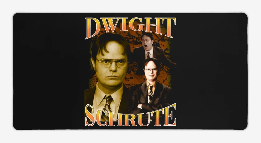 Mouse pad Gamer Negro de Dwight Schrute