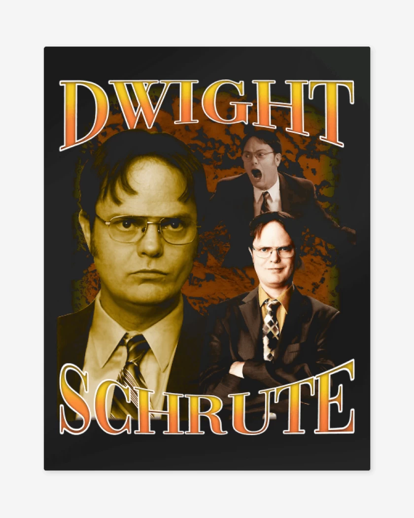 Print metalico Negro de Dwight Schrute