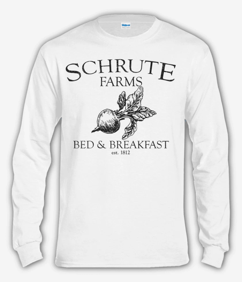 Polera manga larga Blanco de Schrute Farms