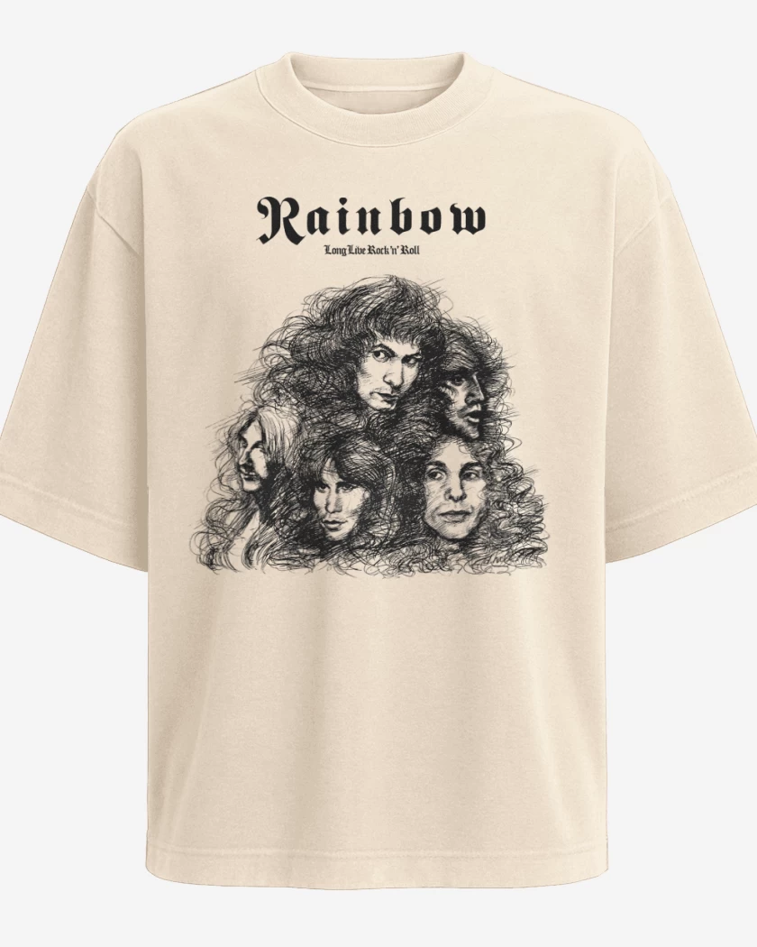 Polera Oversize Long Live Rock n Roll