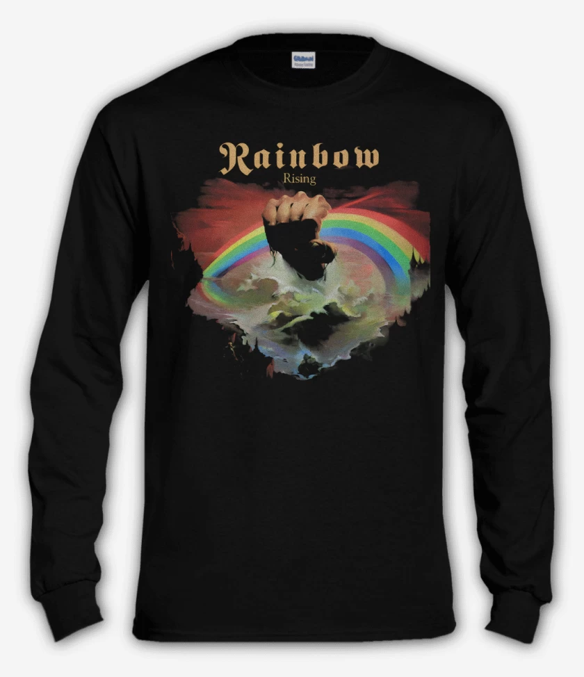Polera manga larga Negro de Rainbow Rising