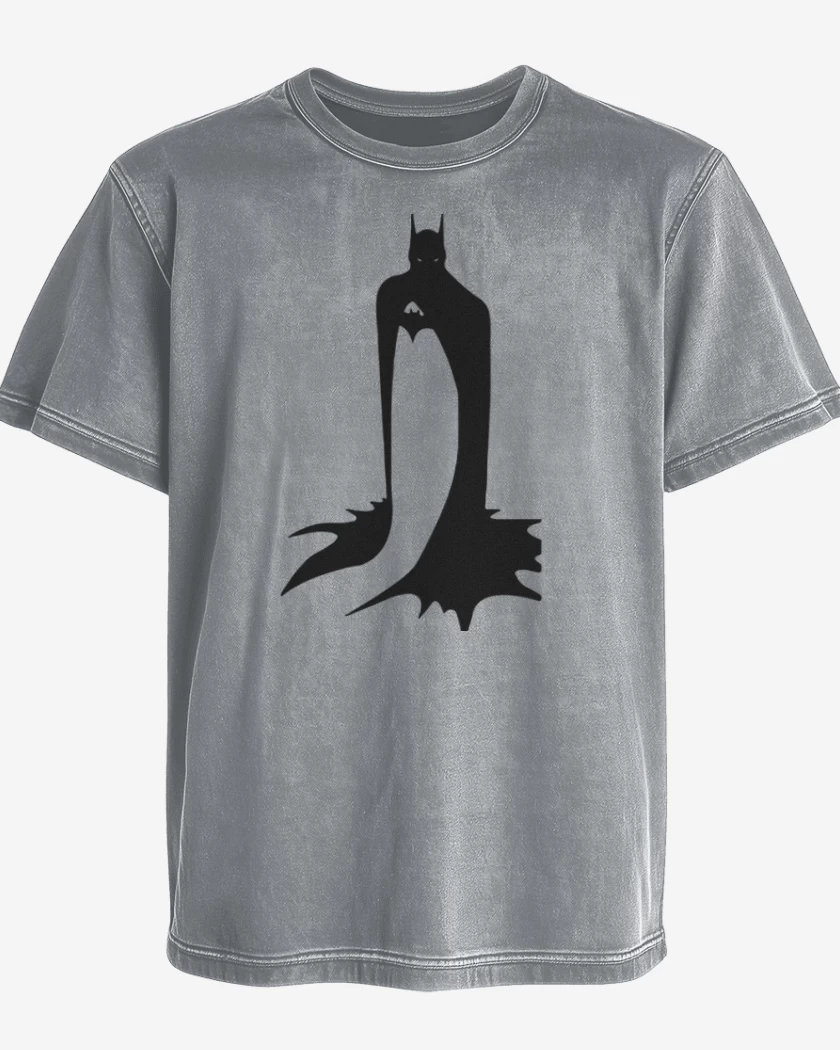 Polera desgastada Gris Melange de El murcielago 4