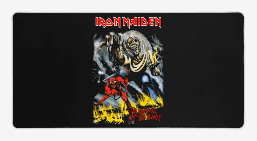 Mouse pad Gamer Negro de Number of the Beast