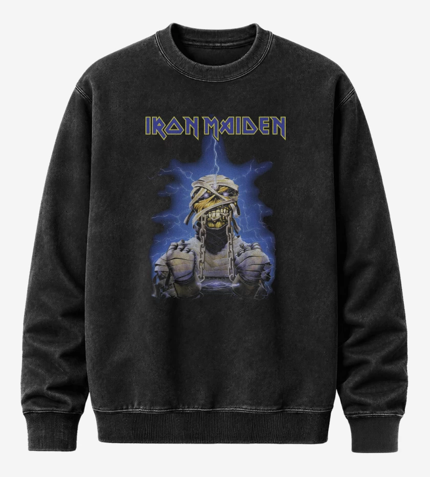 Poleron Polo Acid Wash Negro de Powerslave
