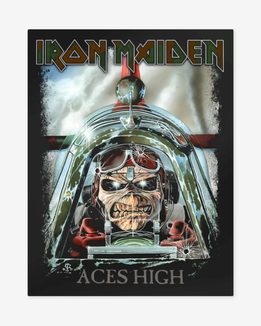 Print metalico Negro de Eddie Aces High