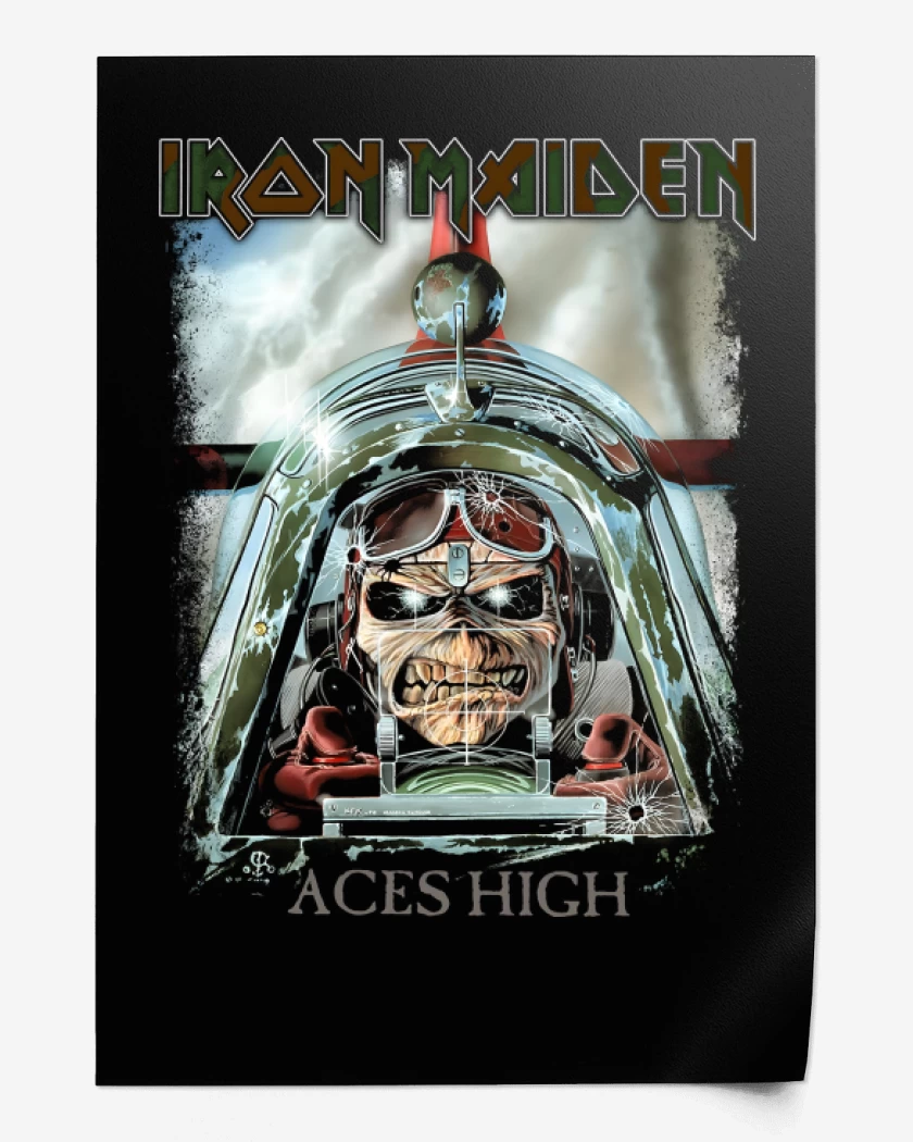 Print Negro de Eddie Aces High