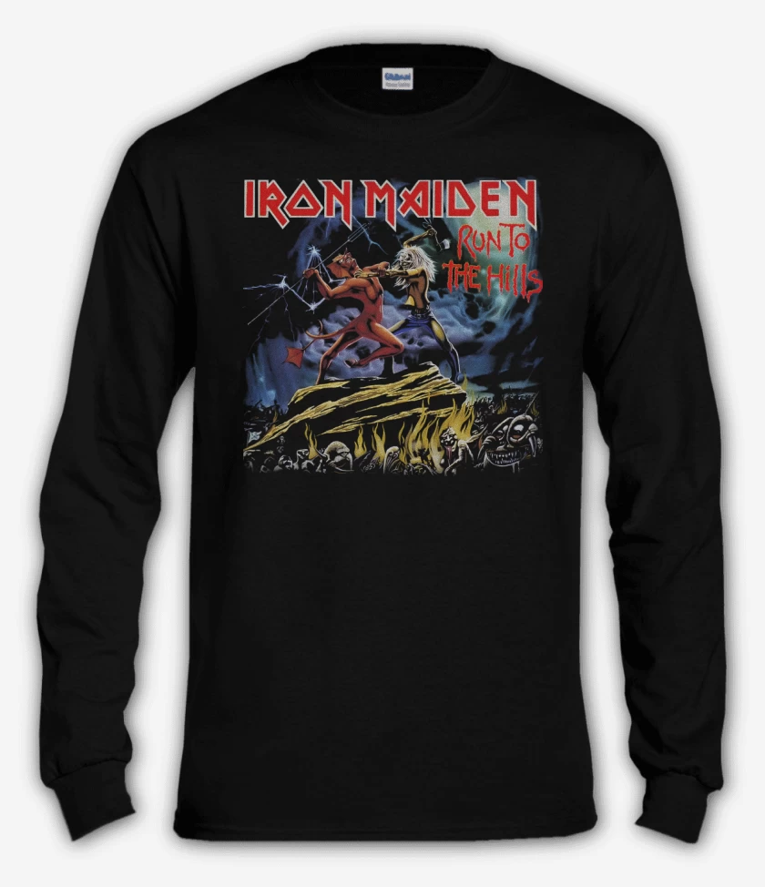 Polera manga larga Negro de Run to the Hills