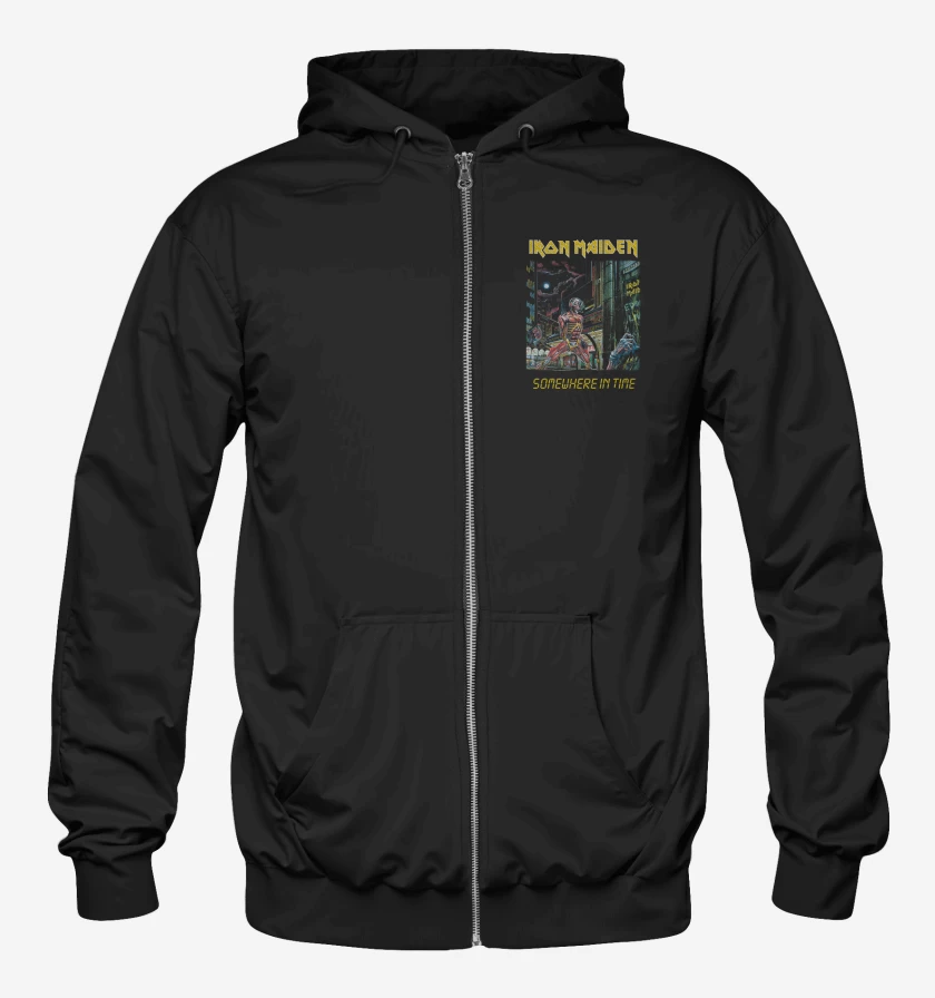 Poleron Canguro con cierre Negro de Somewhere in Time