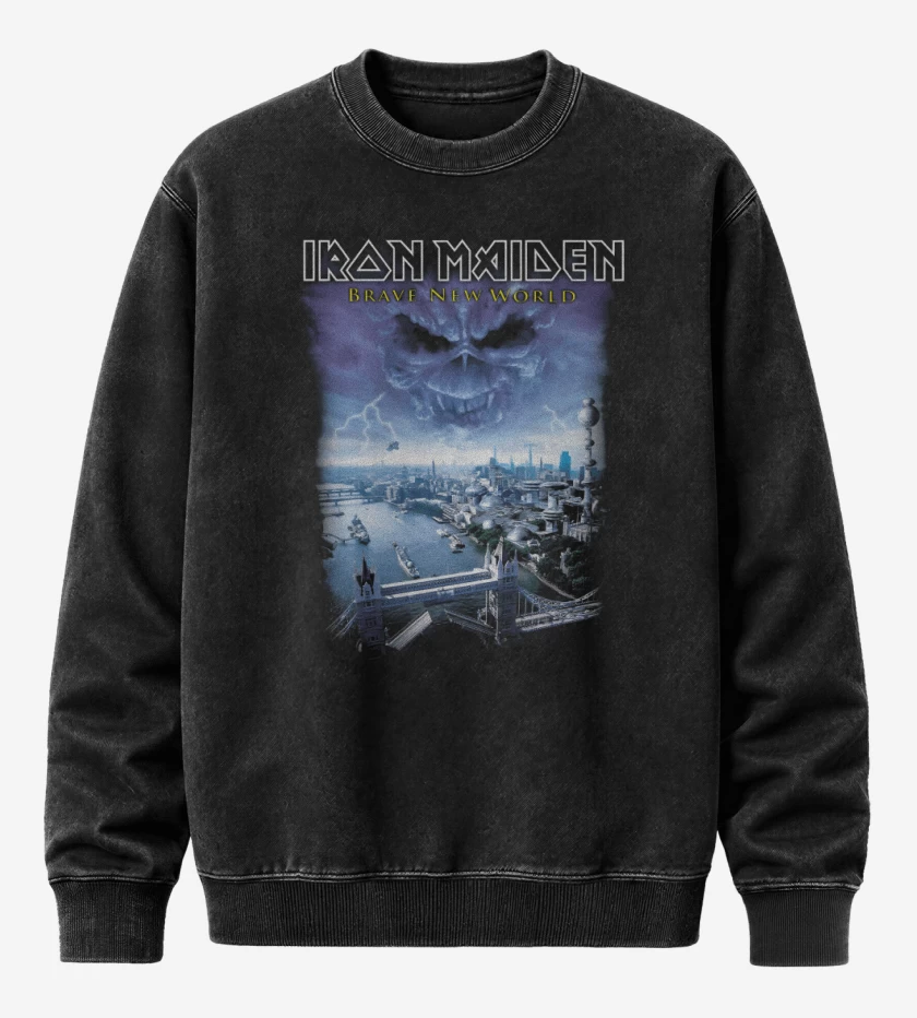 Poleron Polo Acid Wash Negro de Brave New World