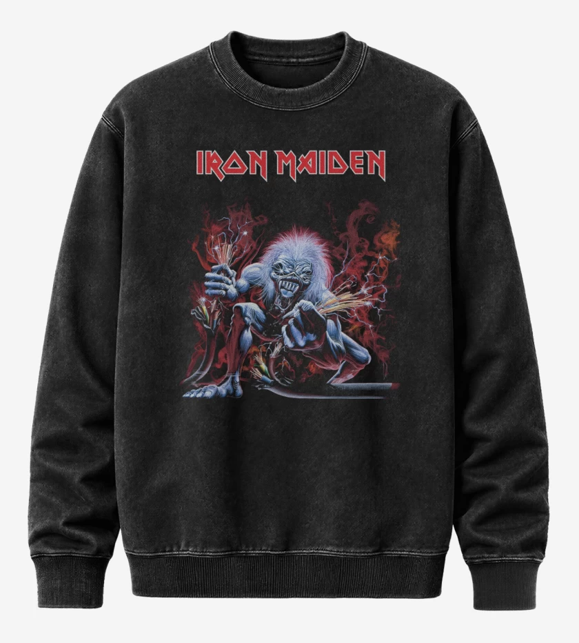 Poleron Polo Acid Wash Negro de A Real Dead One