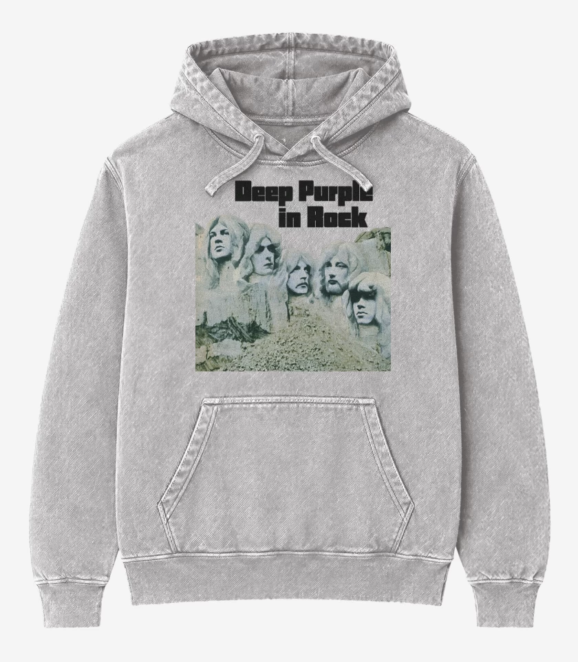 Poleron Canguro Acid Wash Gris Melange de In Rock