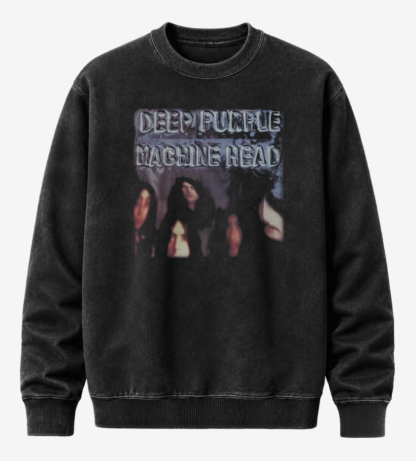 Poleron Polo Acid Wash Negro de Machine Head