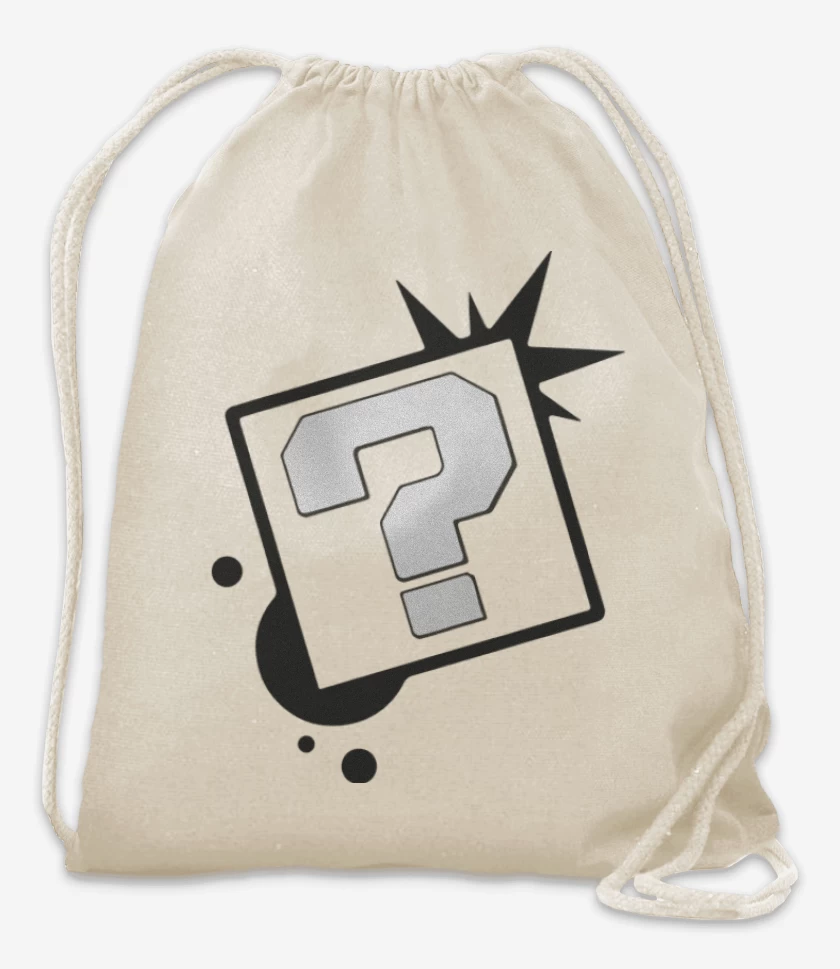 Mochila Blanco de Interrogacion