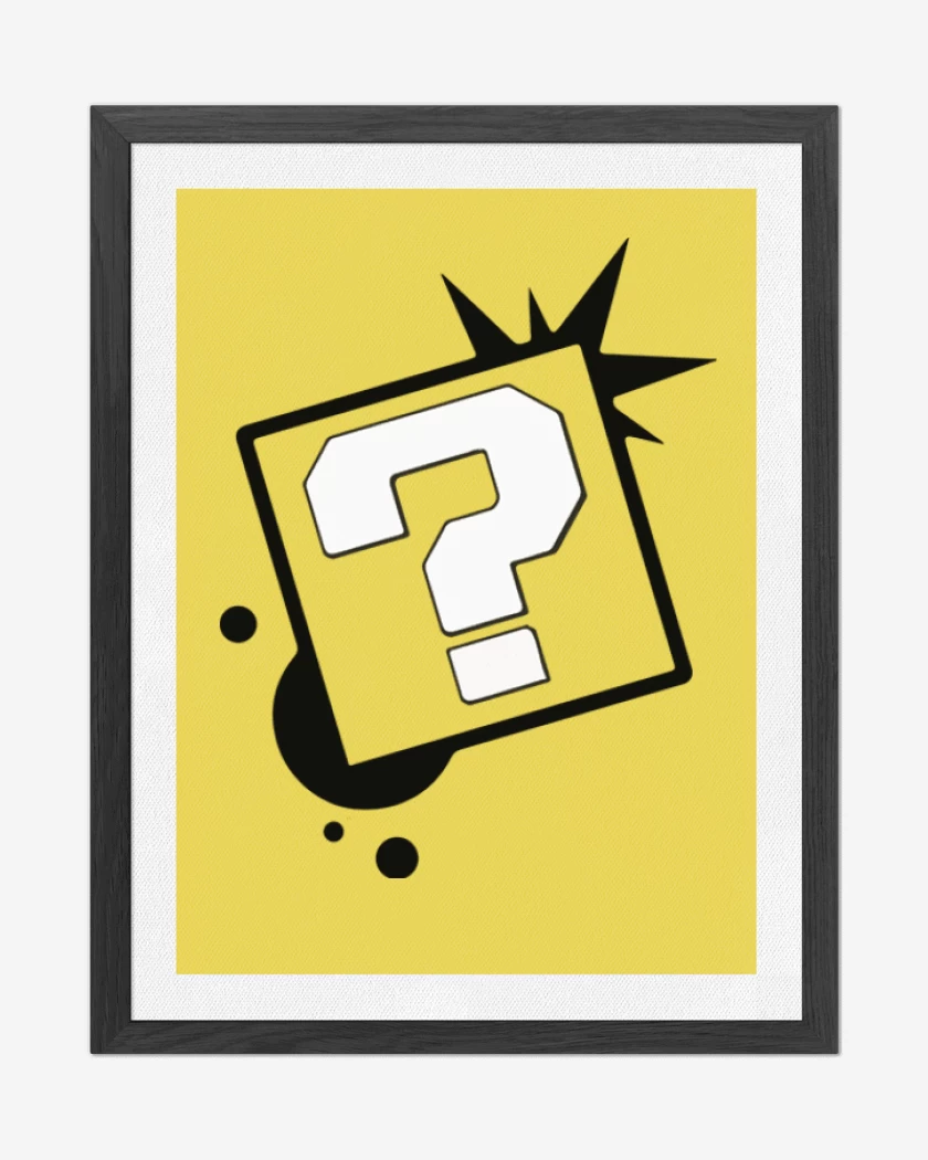 Cuadro decorativo Amarillo de Interrogacion