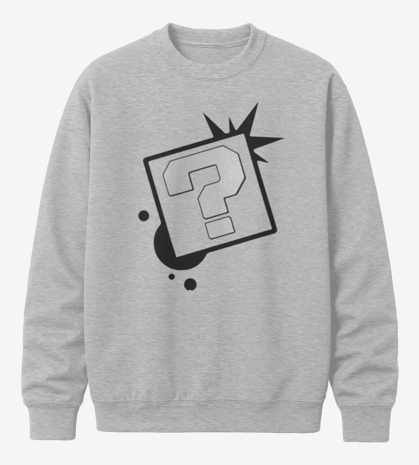 Poleron polo Gris Melange de Interrogacion