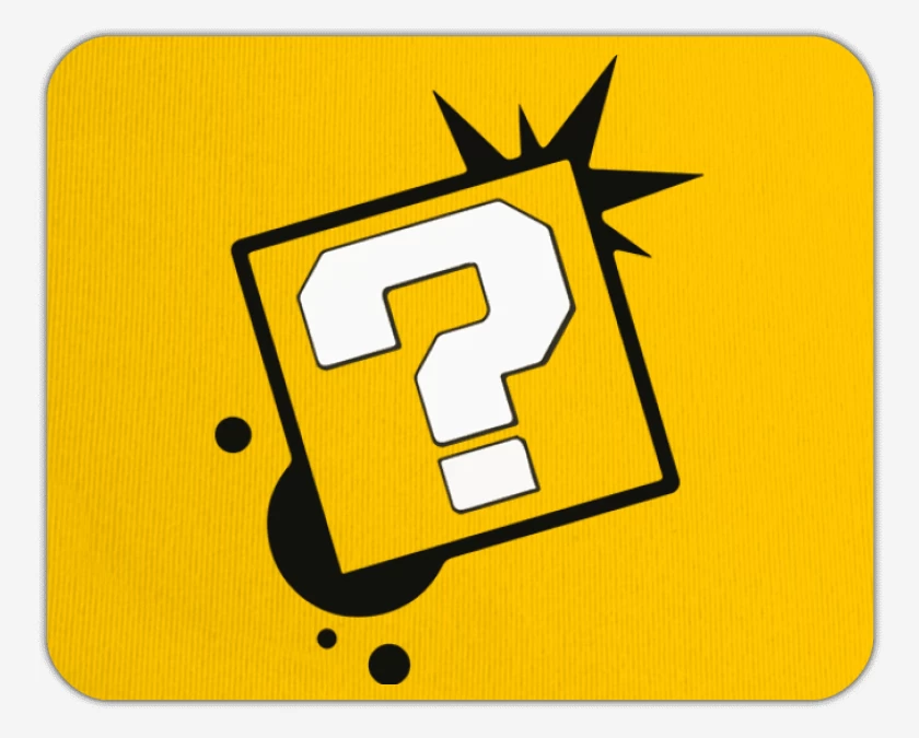 Mousepad Amarillo de Interrogacion