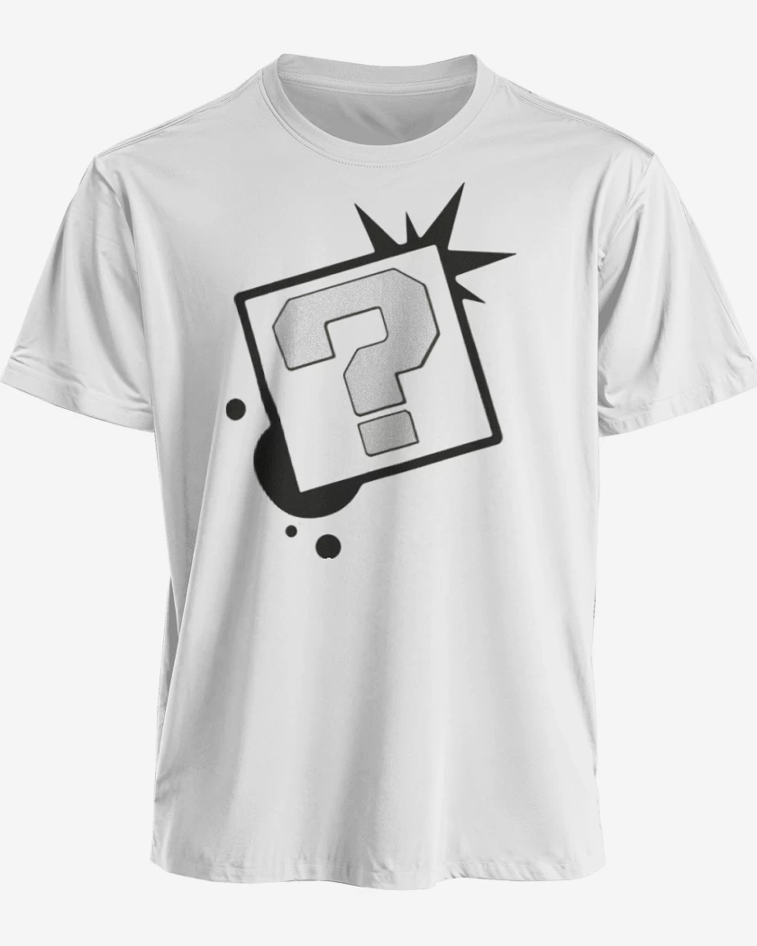 Polera premium Blanco de Interrogacion
