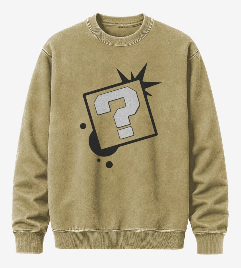 Poleron Polo Acid Wash Beige de Interrogacion