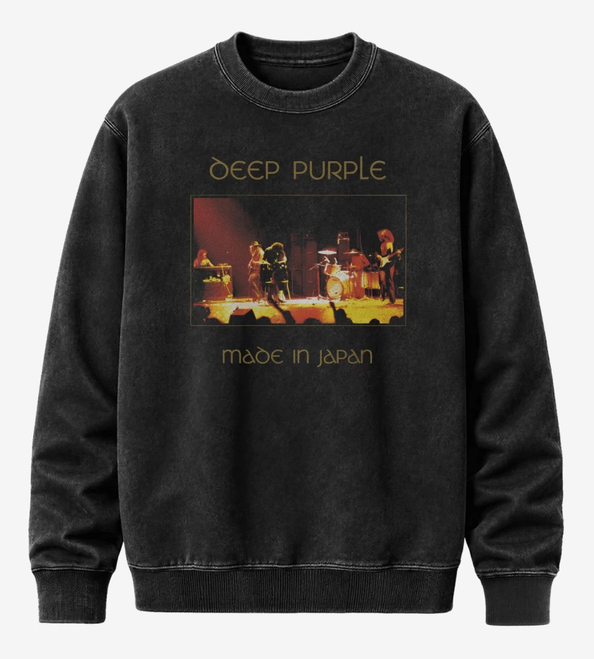 Poleron Polo Acid Wash Negro de Made in Japan