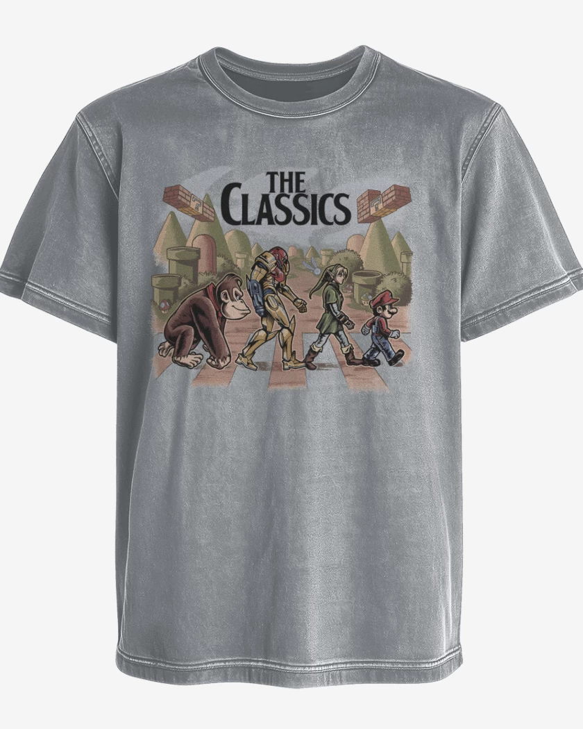 Polera desgastada Gris Melange de The Classics