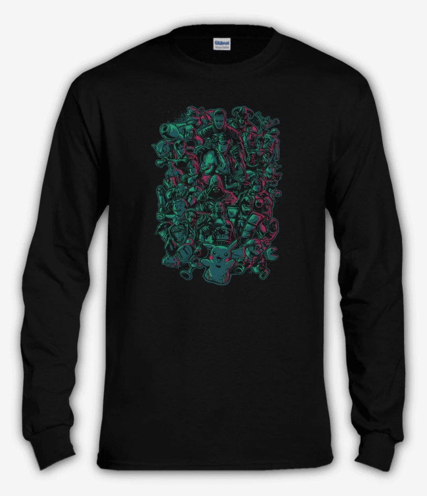 Polera manga larga Negro de Mashup Gamer
