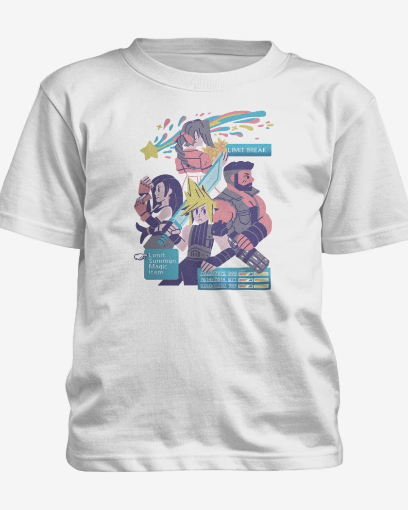 Polera de niño Blanco de Avalanche JRPG