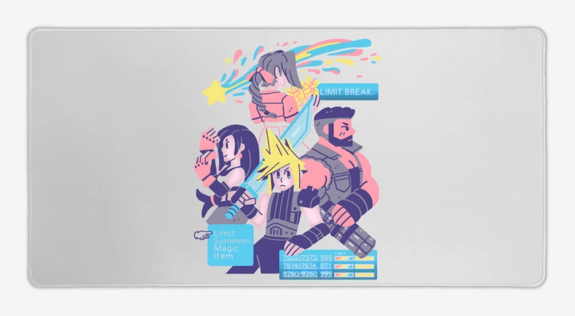 Mouse pad Gamer Blanco de Avalanche JRPG