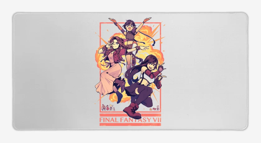 Mouse pad Gamer Tifa x Jesse x Aerith 