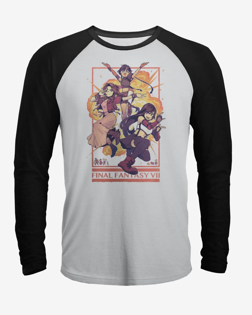 Polera Raglan Tifa x Jesse x Aerith 