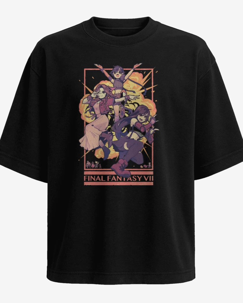 Polera Oversize Tifa x Jesse x Aerith 