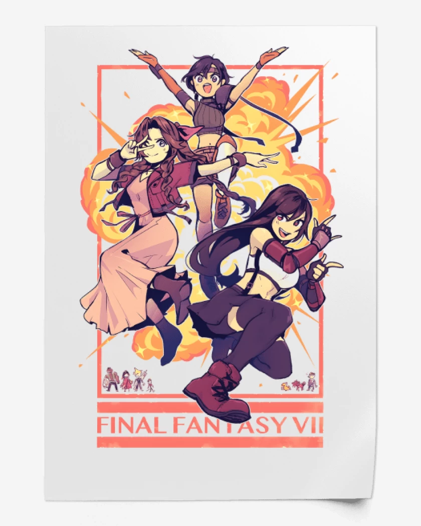 Print Tifa x Jesse x Aerith 