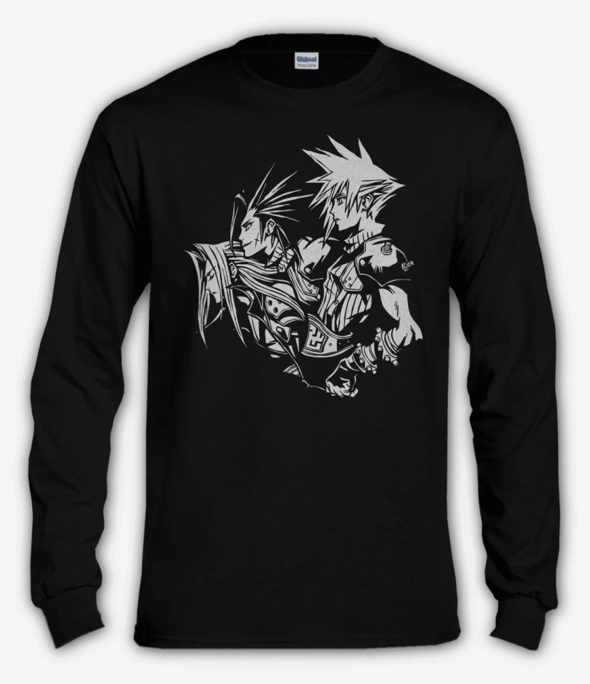 Polera manga larga Negro de Crisis Core