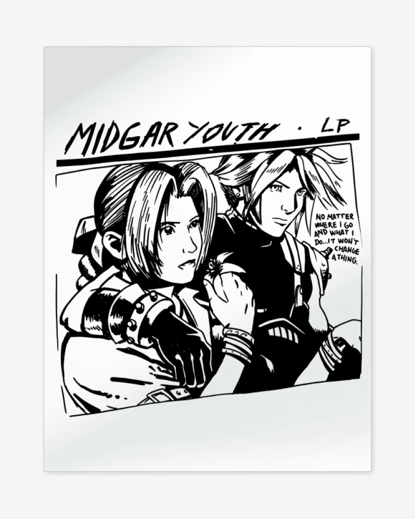 Print metalico Blanco de Midgar Youth 
