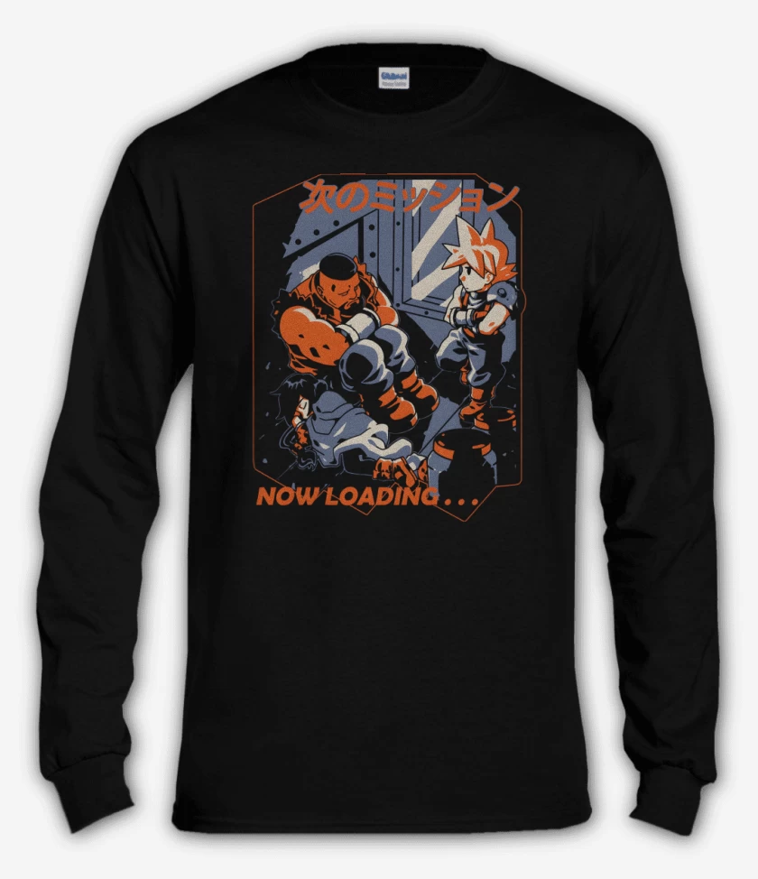 Polera manga larga Negro de Now Loading 