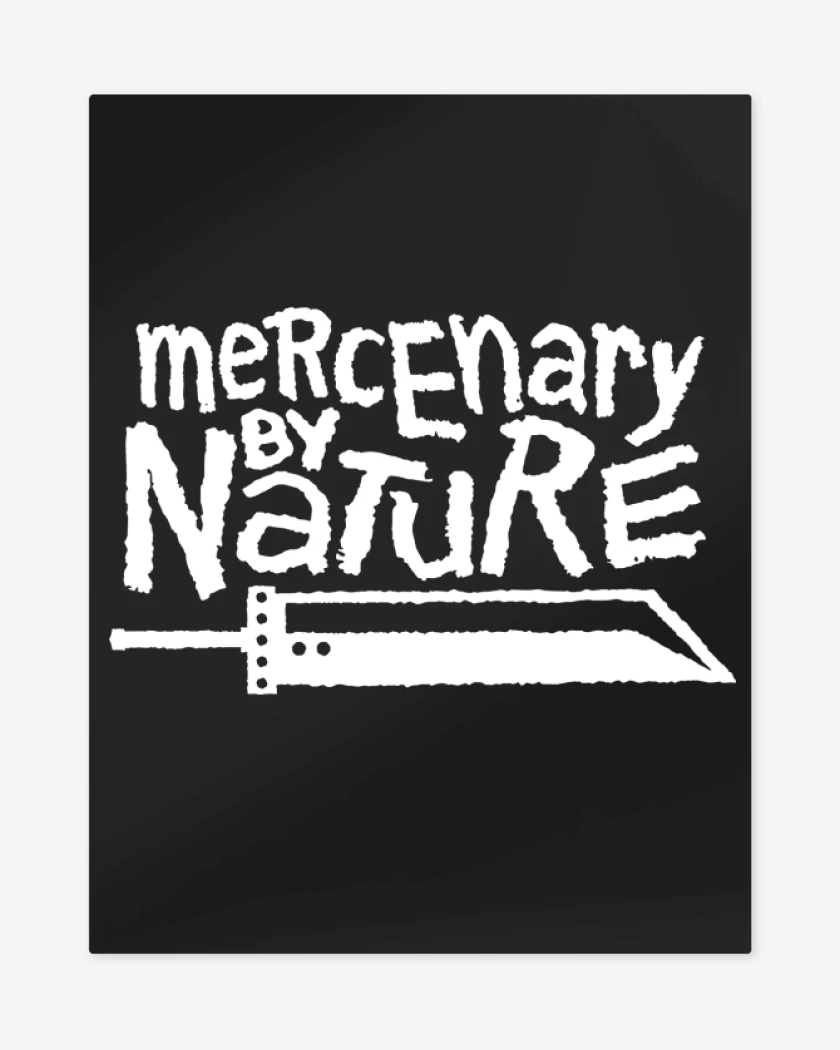 Print metalico Negro de Mercenario por Naturaleza 