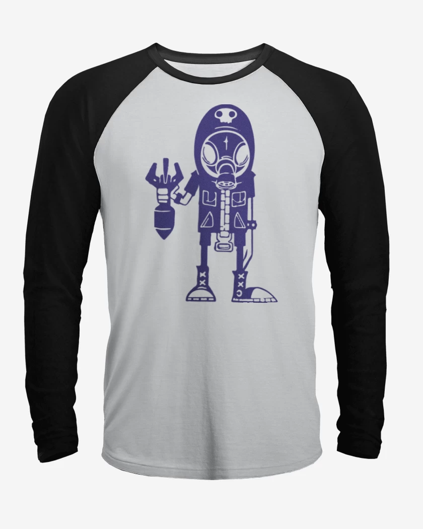 Polera Raglan Blanco / Negro de Anarchy