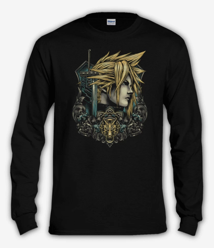 Polera manga larga Negro de Emblema Mercenario