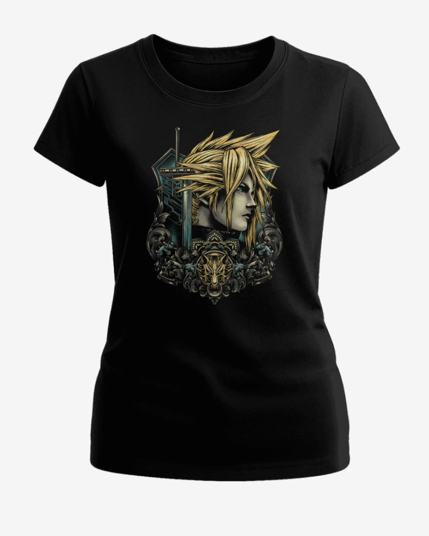 Polera de Mujer Negro de Emblema Mercenario