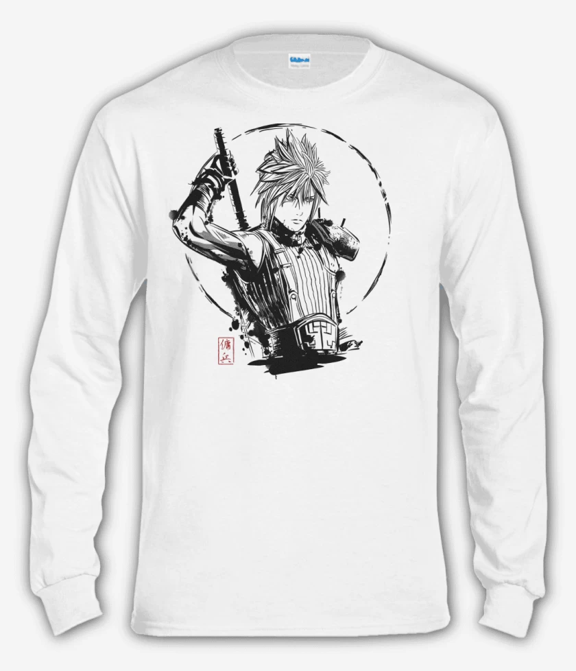 Polera manga larga Blanco de Mercenary Cloud