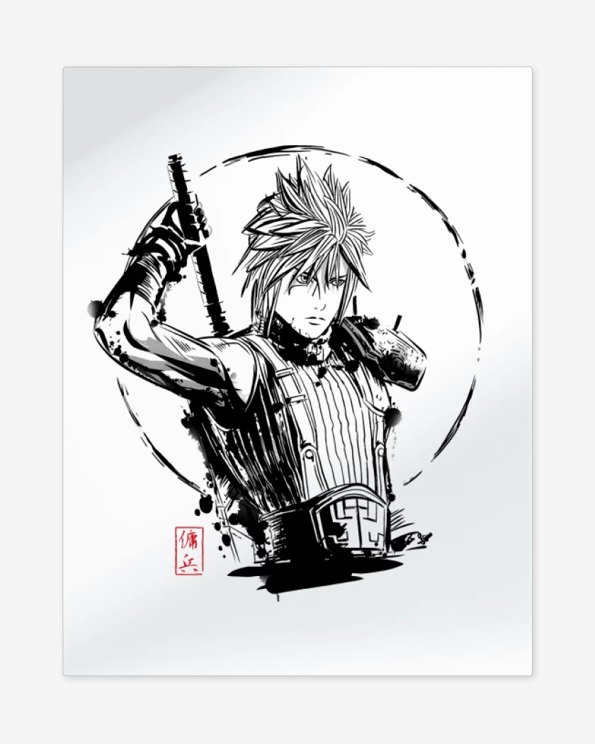 Print metalico Blanco de Mercenary Cloud