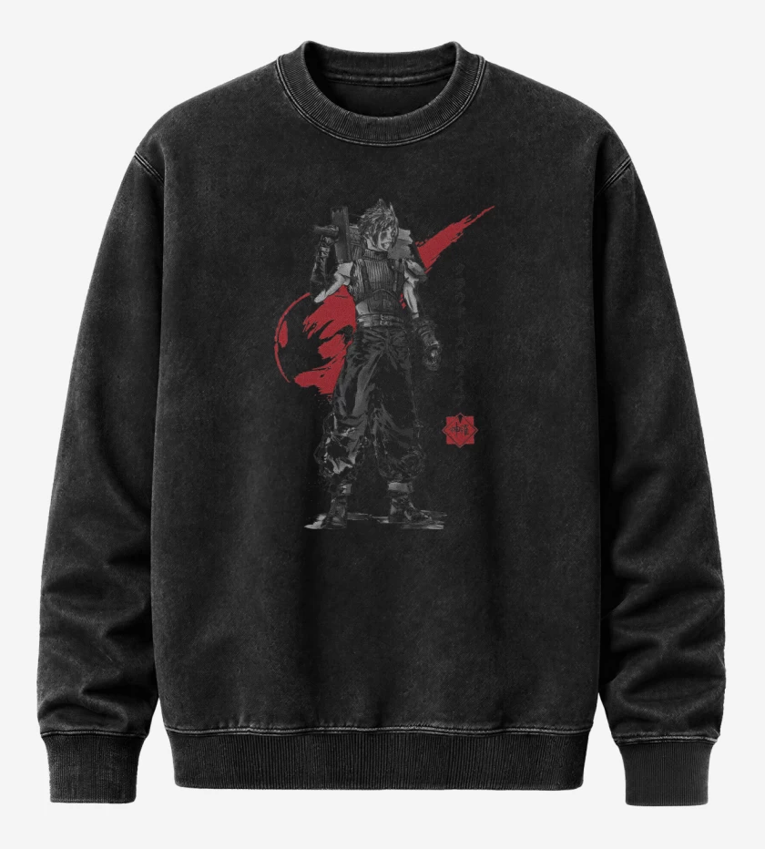 Poleron Polo Acid Wash Negro de Strife