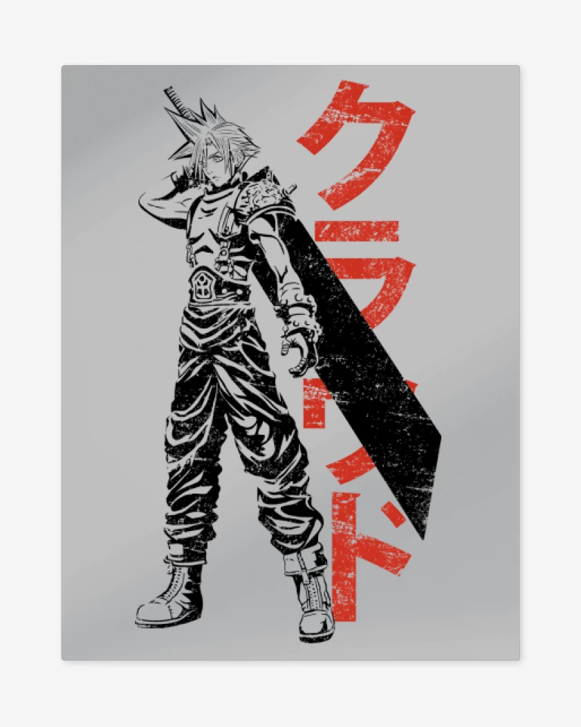 Print metalico Gris Melange de Soldier Cloud